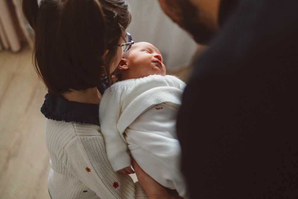 Une photo de Louise, Capucine et papa